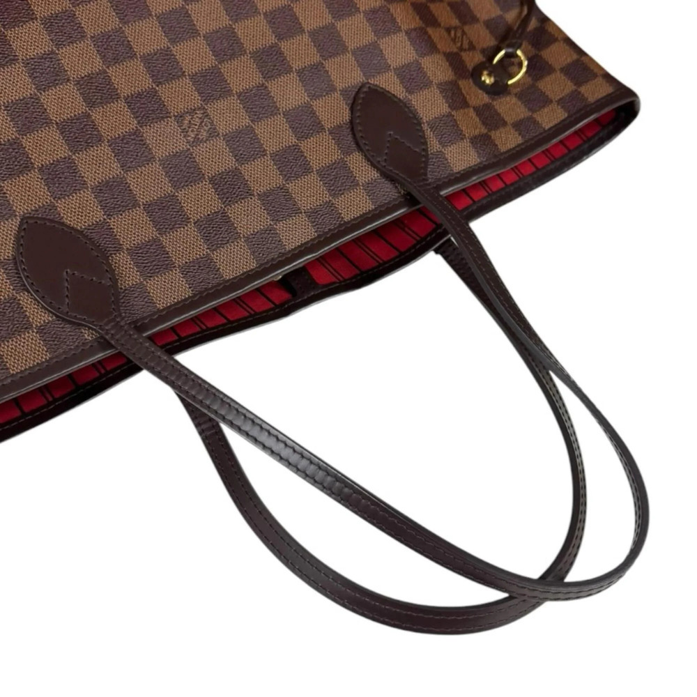 LOUIS VUITTON Brown Damier Canvas Neverfull MM Tote Bag - Picture 9 of 10
